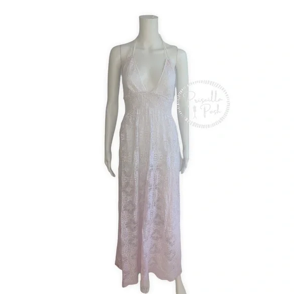 LoveShackFancy
Beach Shack Lace Maxi Dress Halter Neck Backless Ombre Lace - Picture 2 of 14